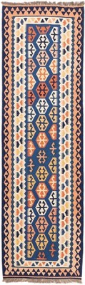 Kelim Kashkouli Teppich 77x257 cm handgewebt Wolle Persien Unikat Neu