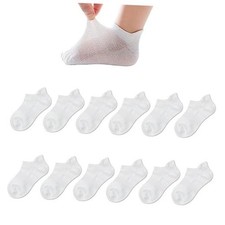 Toddler Non Slip Socks No Show Anti Skid Ankle With Grips 12 Pairs for Kids