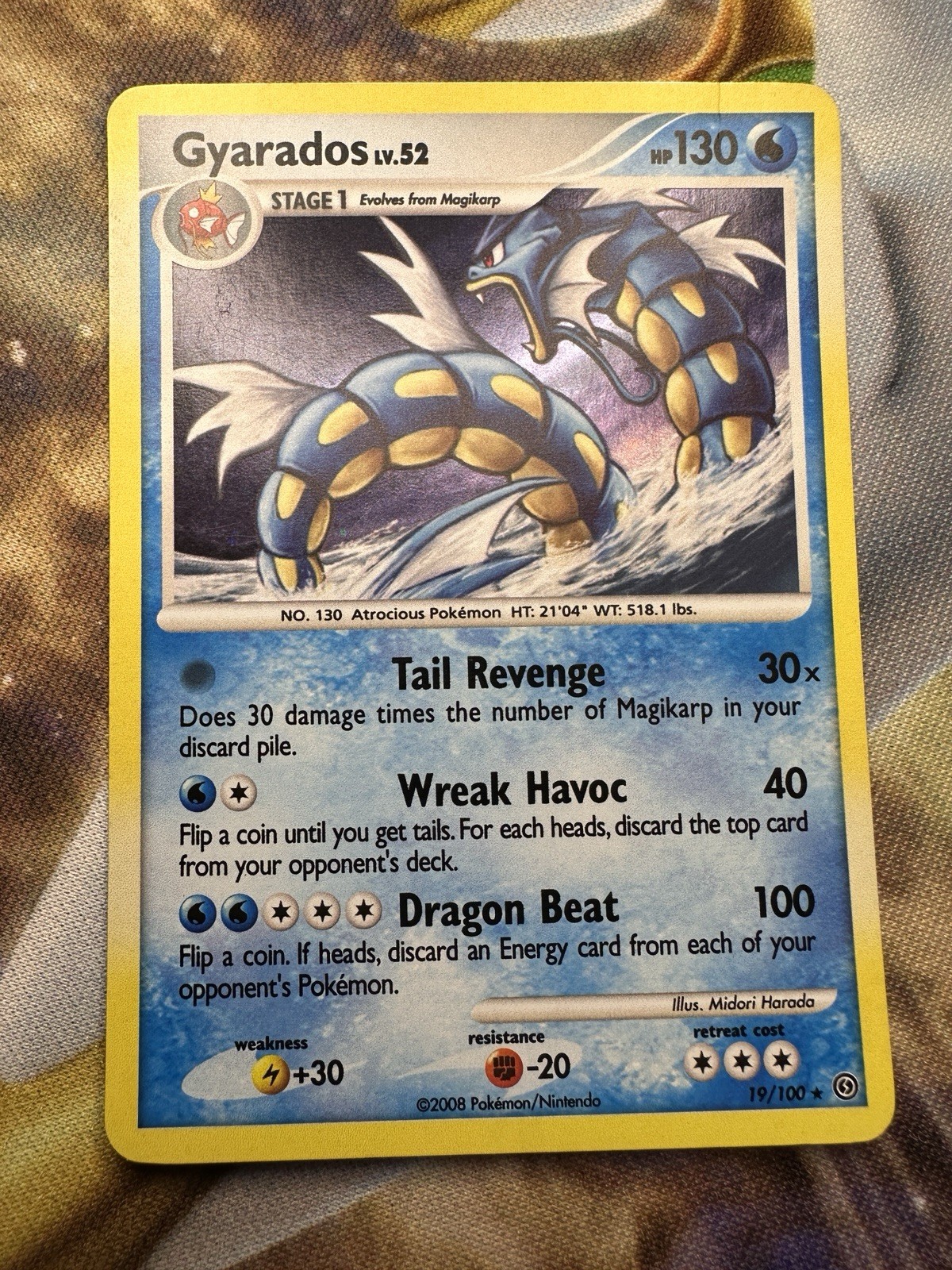 Gyarados - 19/100 - Pokemon Stormfront Holo Card LP FREE SHIPPING