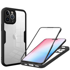 For iPhone 17 18 Pro Max 16 15 Pro Shockproof Clear Screen Protector Hard Case