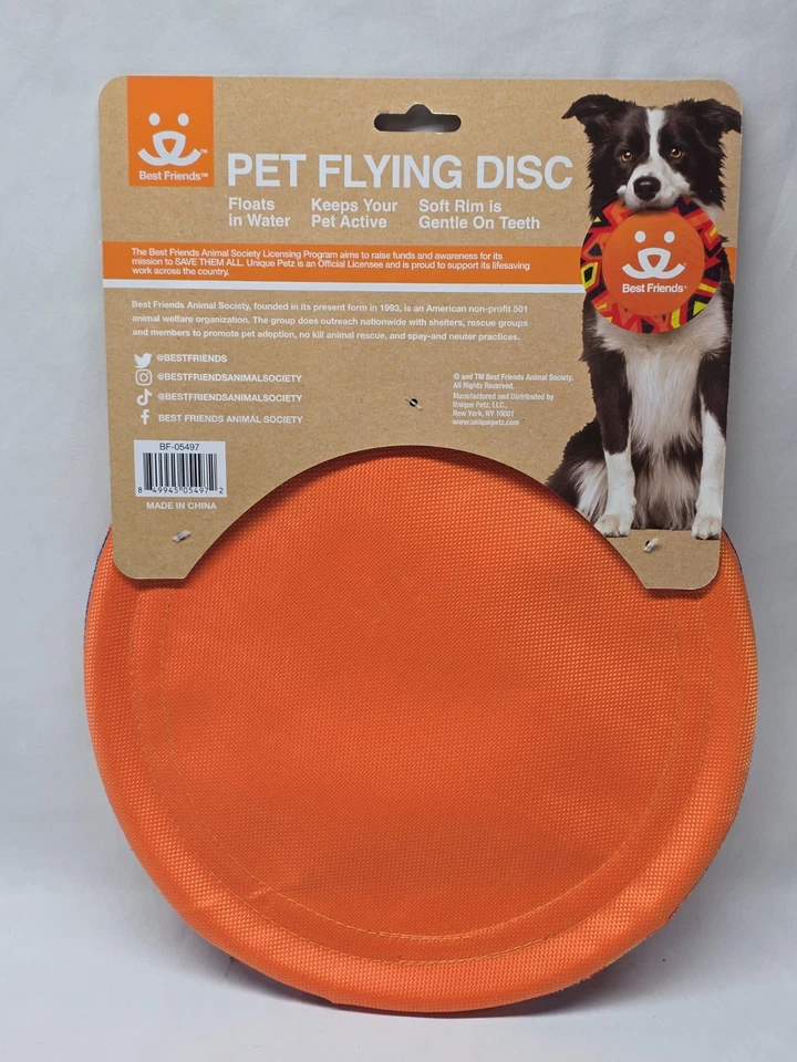 Dog Frisbee 10" Floating Flying Disc Toy For Medium To Large Dogs - BEST FRIENDS - Image 2 of 3