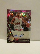 2021-22 Panini Prizm Draft Picks Purple Ice /99 Marcus Burk #DP-MBU Auto