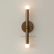 Mid-Century Vertical Tube Wall Light Fixture - Minimalist Bathroom Vanity Light