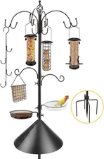 Deluxe Bird Feeding Station Kit Bird Feeder Pole Hanging Kit Multi Bird Feeders