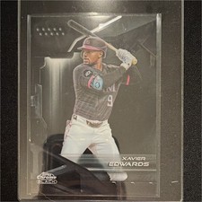 Topps 2026 Chrome Black Base Set Xavier Edwards #64 Miami Marlins Card