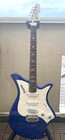 Italia Guitars Monza Blue Sparkle Strato Vintage Rare Oddball Guitar 1998 Japan