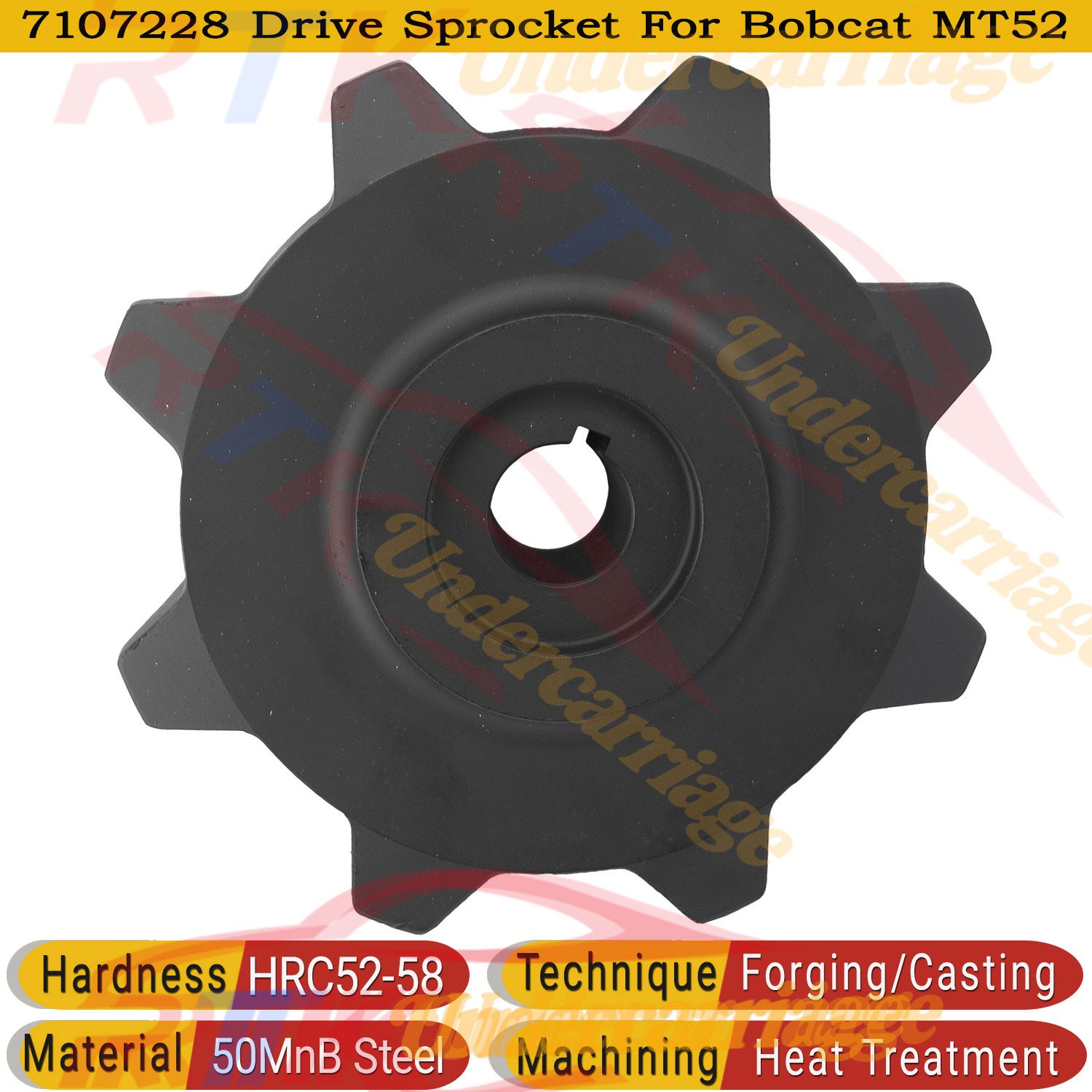 リトルドック114 7107228 1 Hole 8 Teeth Drive Sprocket For Bobcat MT52 Mini Skid