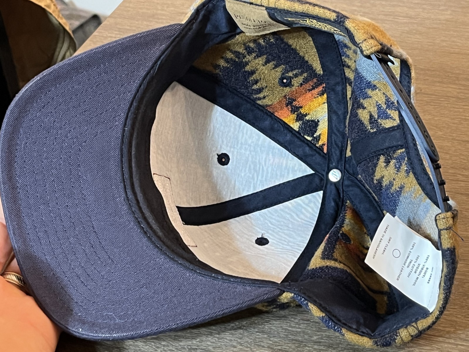 Pendleton Wool Baseball Cap - Geometric Aztec Pat… - image 9