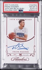 2021 PANINI FLAWLESS FLAWLESS 10TH ANV RC AUTOS FRANZ WAGNER 1/15 PSA 8 AUTO 10