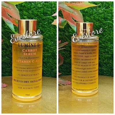 2X Lumine Carrot Body  serum. [Gluta-diamond With Vitamin C. 50ML    AUTHENTIC
