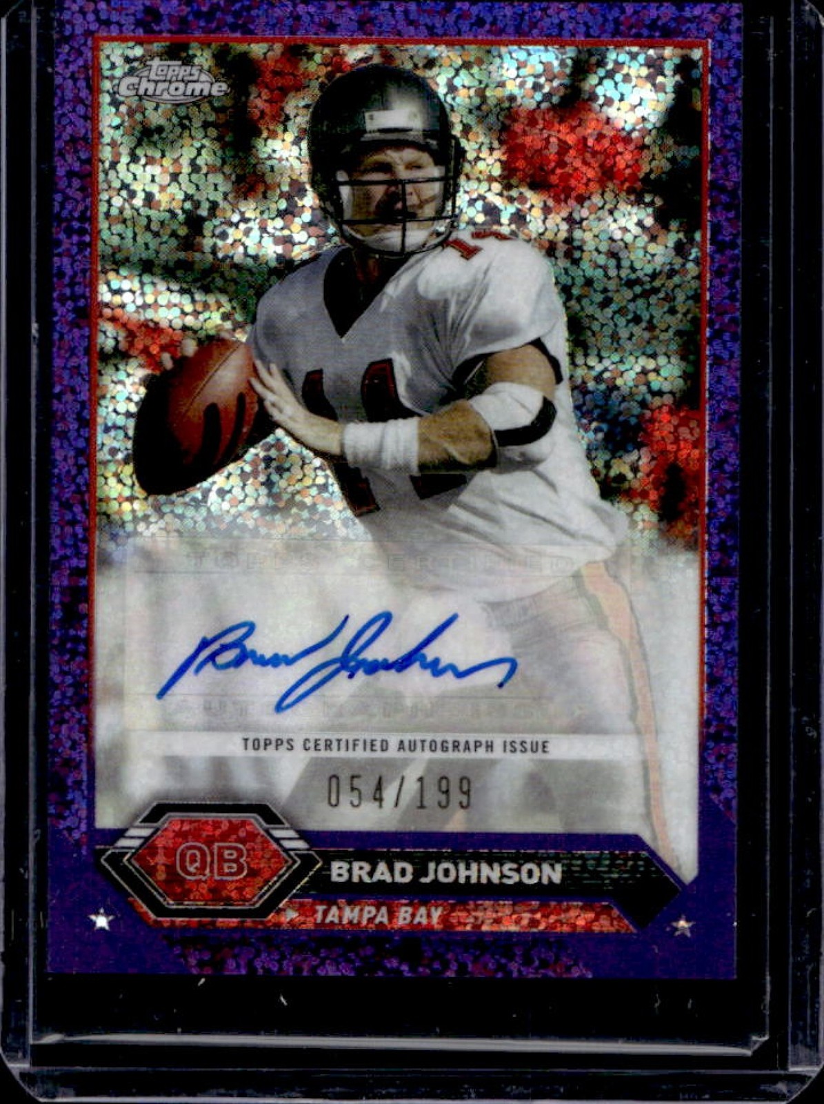 2023 Topps Composite Brad Johnson Chrome Auto Purple Speckle Refractor #/199