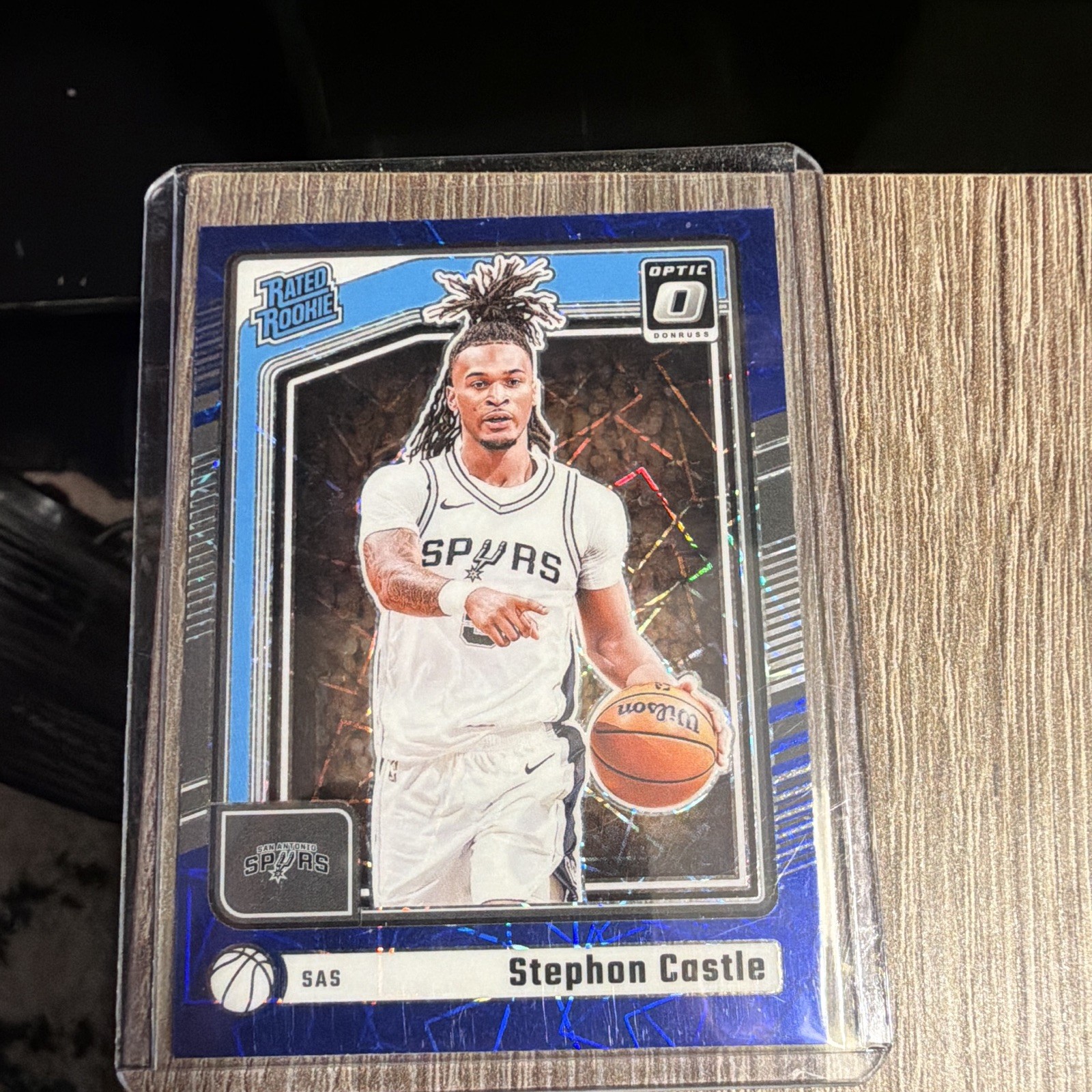 Panini 2024-25 Donruss Optic Rated Rookie Stephon Castle Spurs #254 Blue Prizm