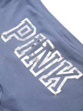 Victoria's Secret Pink Bling Dorm Boyshort Panties Dusty Iris Foil Logo L or XL