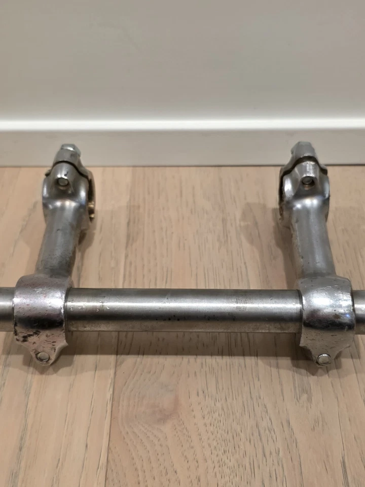 Vintage Harley Chopper Knucklehead Panhead Flanders Dog Bone Risers BRASS - Image 4 of 4