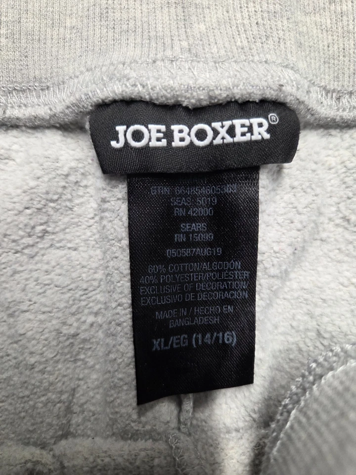 Pantalones deportivos JOE BOXER para niños talla XL gris jogger con cordón puños ropa de dormir cómoda Foto 2 de 4