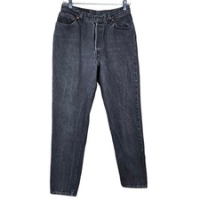 Vtg Levi's 13501-0658 Jeans Women's 13 S Button Fly Black Denim Tapered USA Made