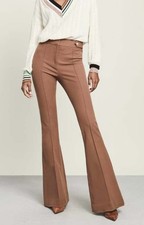 Veronica Beard Elsbury Seamed Flared Pants in Cocoa NWOT MSRP 398 Sz 8
