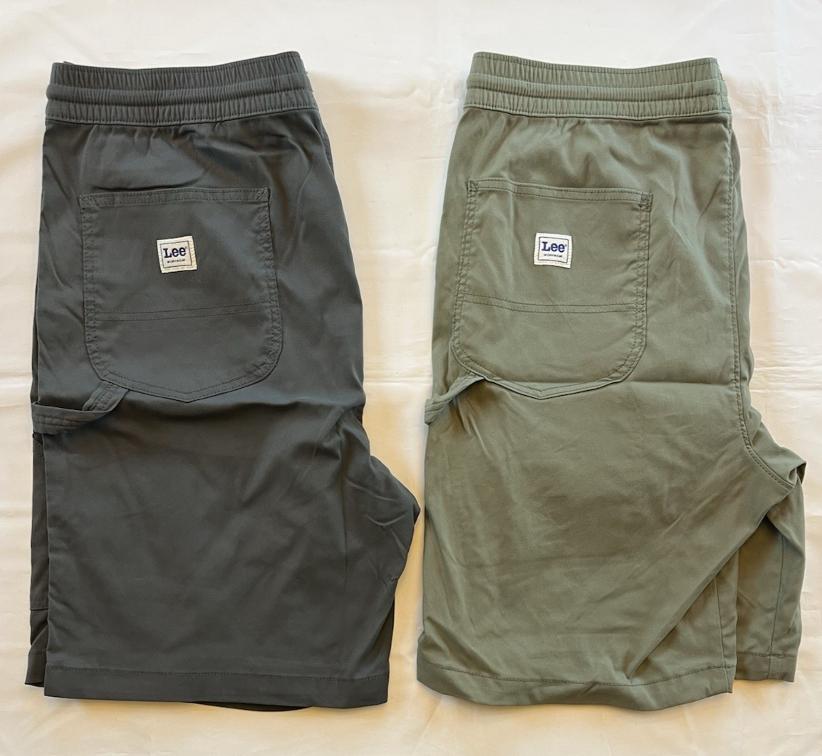 x2 Lee Work Wear Legendary Synthetic Pull-On Carpenter Shorts