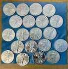 Silver Eagle 1 oz Lot of 20 Mixed Dates.999 Fine