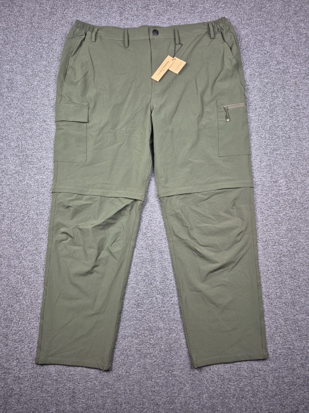 Northbound Gear Hiking Pants Mens Size 42 x 32 Green Convertible Water Resistant