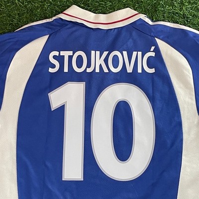 【ストイコビッチ着用】激レアYugoslavia代表 Stojkovic - Yugoslavia 2000 2001 Official Jersey Shirt Kit – US M