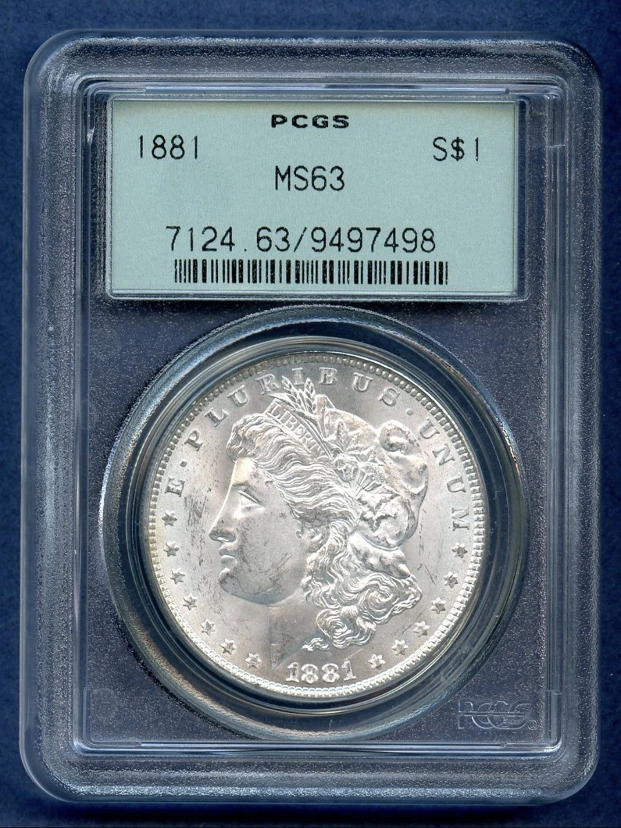 25+ MS 63 Graded 1881 Year Morgan US Dollars (1878-1921) for sale
