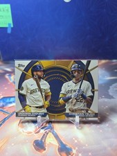 2025 Topps #DD-18 Jackson Chourio / Christian Yelich Dynamic Duos Brewers