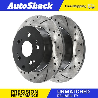 Rear Drilled Slotted Brake Rotors for 2006-2014 Honda Ridgeline 3.5L V6