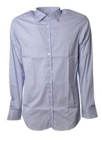Aglini Uomo Camicia manica lunga Celeste Taglia 40