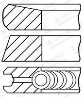 Neu - Goetze Engine 08-447400-00 Kolbenringsatz FüR Toyota