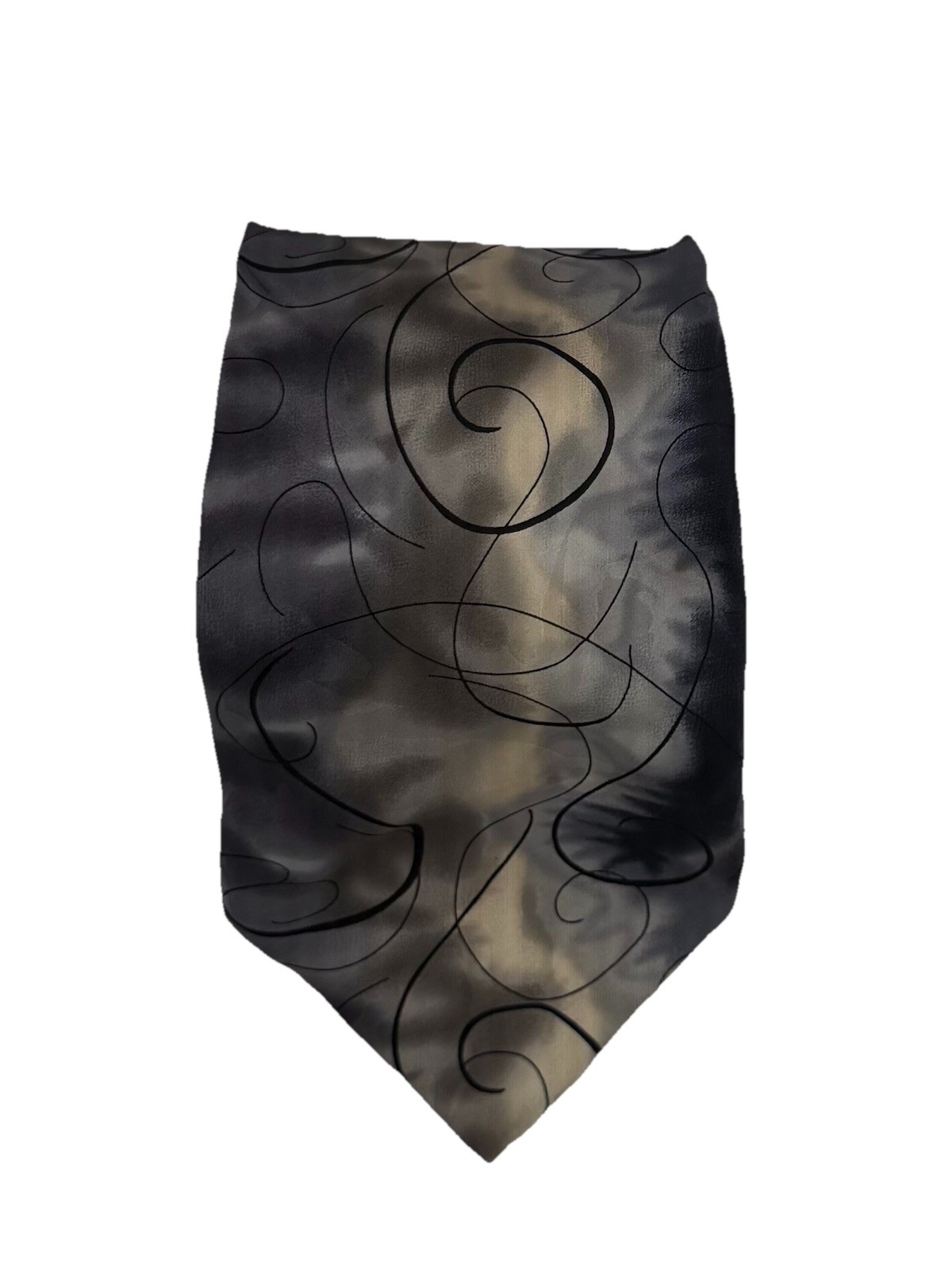 J. Garcia Men’s Tie Necktie 100% Silk Silver Grey Gold Black 4”x57” T367
