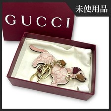 GUCCI Shape Dog Bag Charm GP PVC Pink