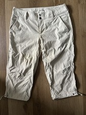 Columbia Pants Womens 6 Khaki Omni-Shield Capri Hiking Nylon Stretch, cropped