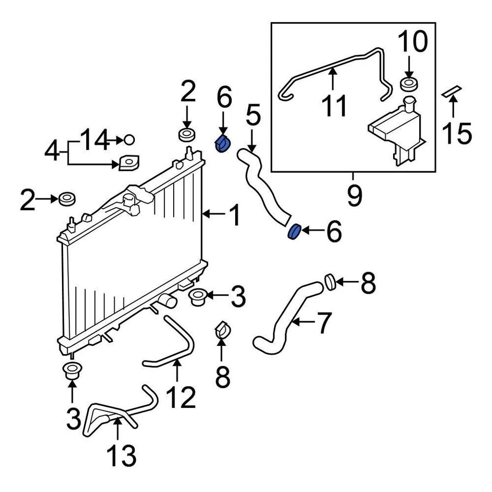 For Nissan Sentra 2000-2019 Nissan 0155800731 Radiator Hose Clamp Foto 2 de 4