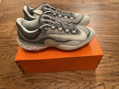 Nike Alpha Huarache Elite 4 Low Baseball Cleats Men s Size 14 White Wolf Grey