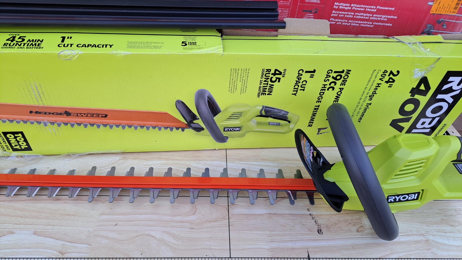 Ryobi 40V 24-Inch Cordless Hedge Trimmer Tool Only RY40HG01K