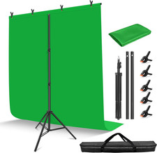 Green Screen Stand 7X5 Ft Hxw with 6.5X5 Ft Backdrop Kit