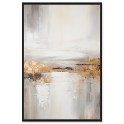 Art Remedy Gold Dust Ii Canvas Earth Tone Abstracts Black Frame 20 X 30