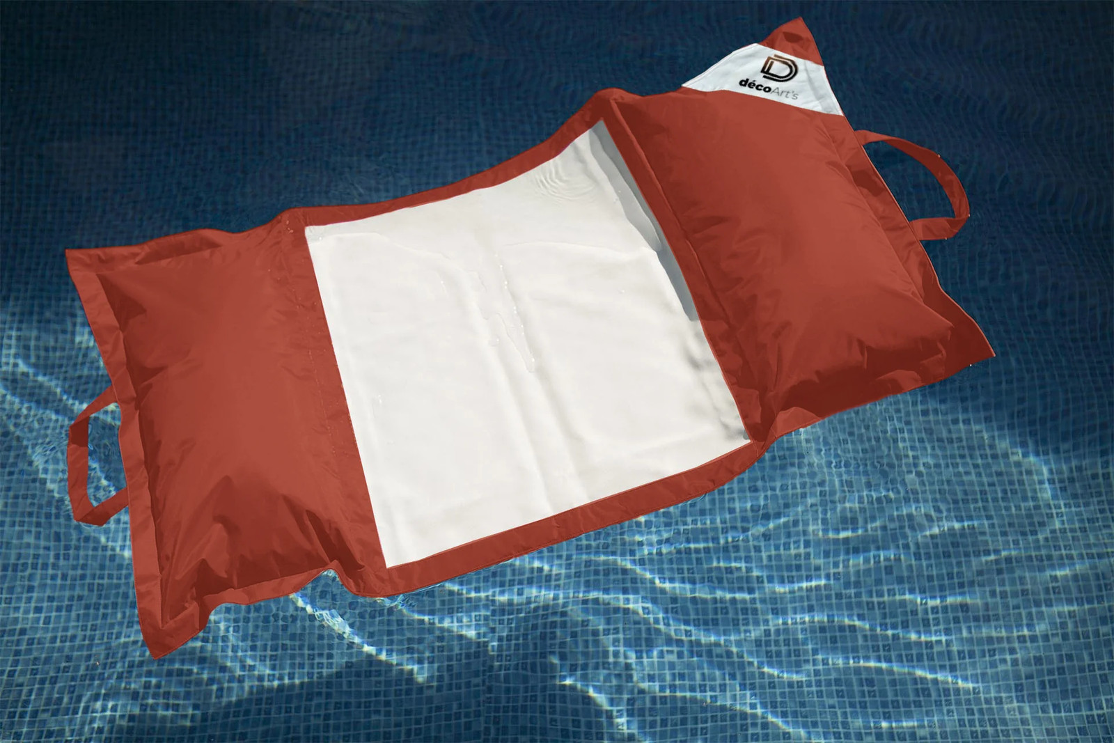 Pouf piscine imperméable et résistant 170x90 cm terracotta