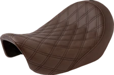 Saddlemen Renegade Brown Lattice Stitched Solo Gel Seat for 2006-17 Harley Dyna