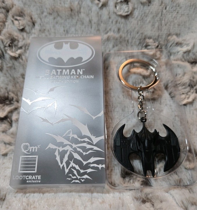 Batman Metal Batwing Key Chain Stealth Edition Loot Crate Exclusive New