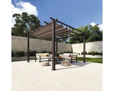 Aluminium Pergola, Pavillon Paragon Outdoor Florida 11x11 mit verstellbarem Sonn