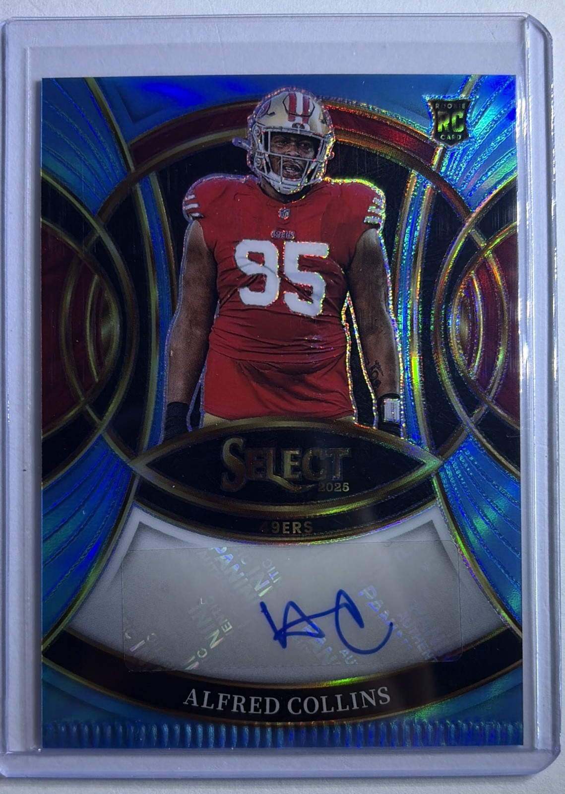 Alfred Collins Panini Select Rookie Signatures #RSIACS Light Blue