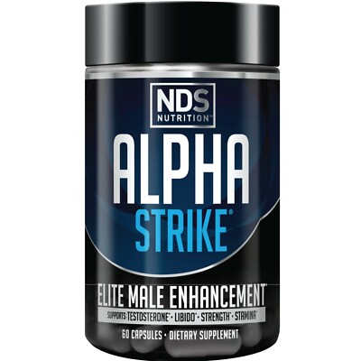 ALPHA STRIKE Testosterone Boosting Formula for Muscle-Strength-Libido (60 Caps)