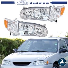 Chrome Headlights For Toyota Corolla 2001 2002 W Corner Signal Lamps Headlamps Chrome Headlights For Toyota Corolla 2001 2002 W Corner Signal Lamps Headlamps