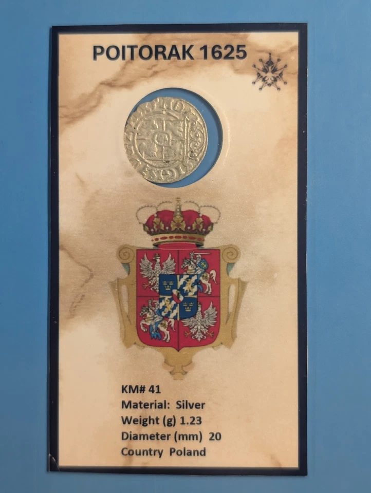 Jarrón Poltorak Polonia 1625 - Segismundo III - Moneda de plata #P7 Foto 2 de 2