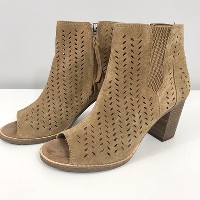 camel peep toe boots