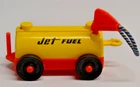 Vintage Fisher Price Little People Jet Fuel Tanker Yellow Bottom Red Top