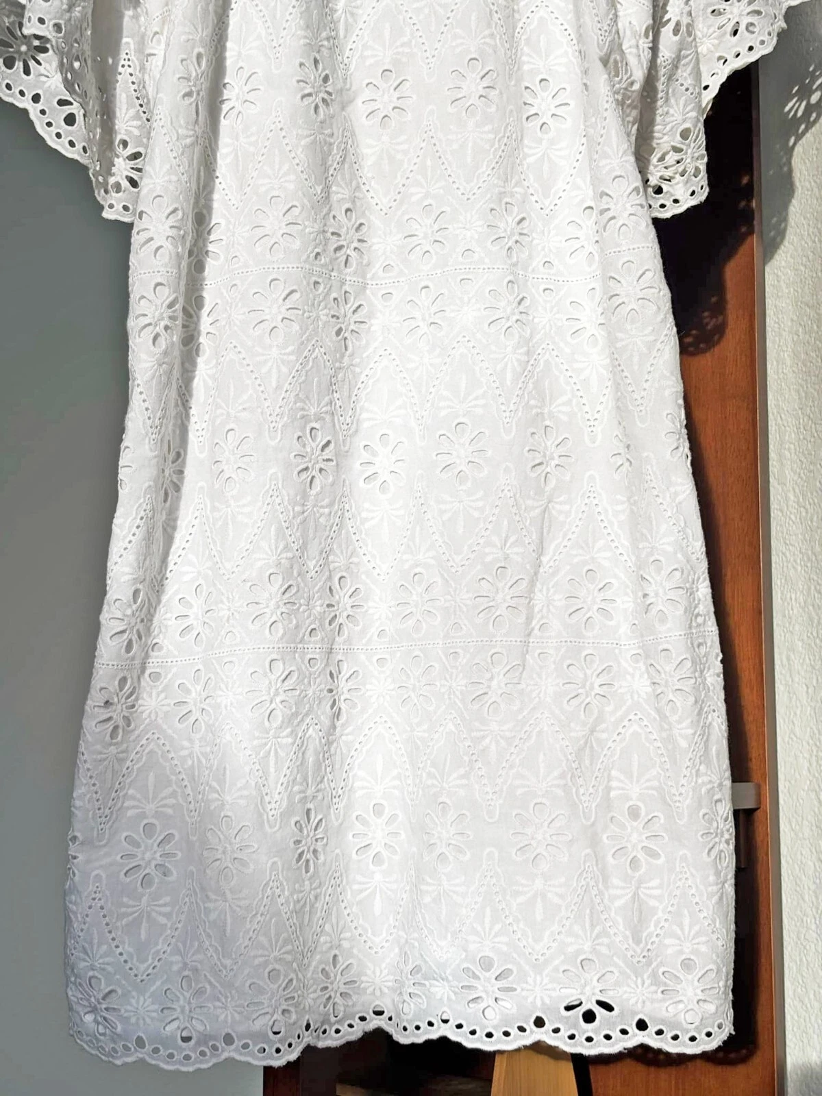 Abito donna Kate Spade bianco Spice Things Up con occhielli taglia S