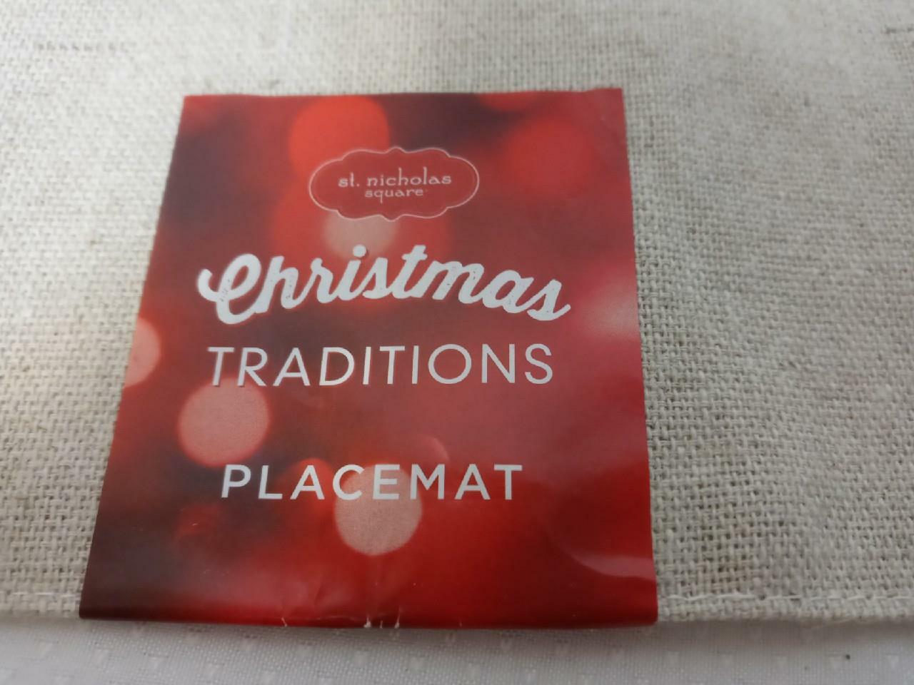 (4) Beautiful Christmas Table Placemats*Beaded Felt Poinsettias*Kohl's